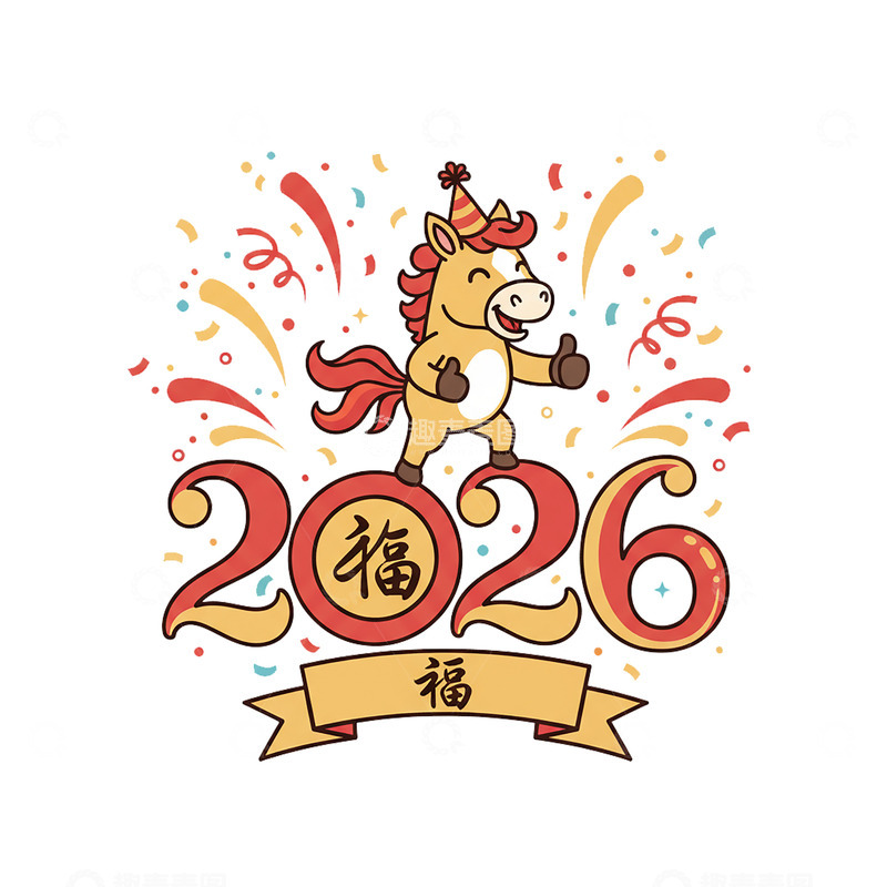 高清大图下载【趣麦麦图】2026新年艺术字14
