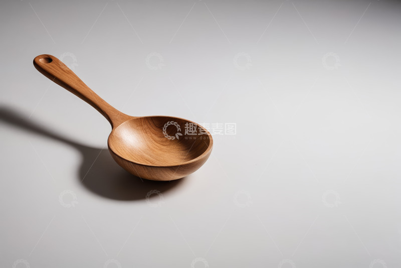高清大图下载【趣麦麦图】木质汤勺特写