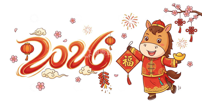 高清大图下载【趣麦麦图】2026新年艺术字7