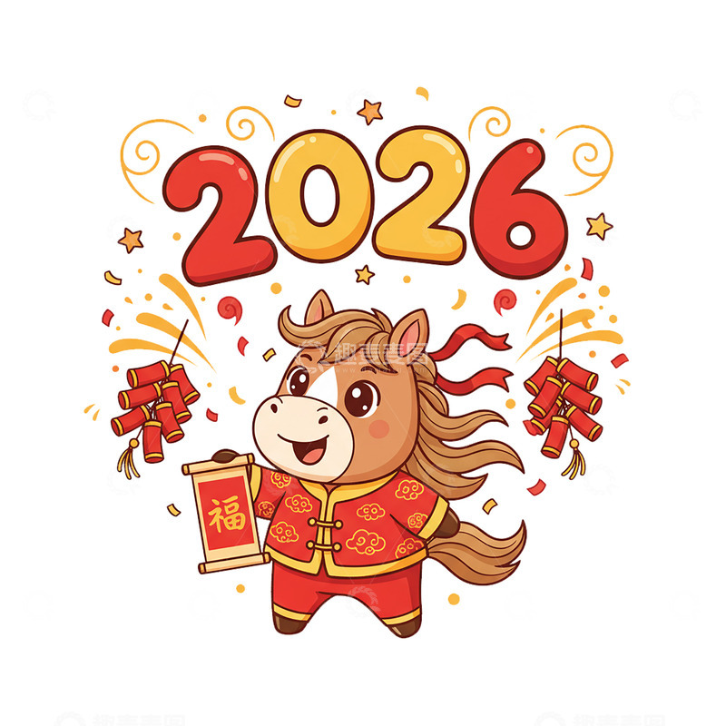 高清大图下载【趣麦麦图】2026新年艺术字22