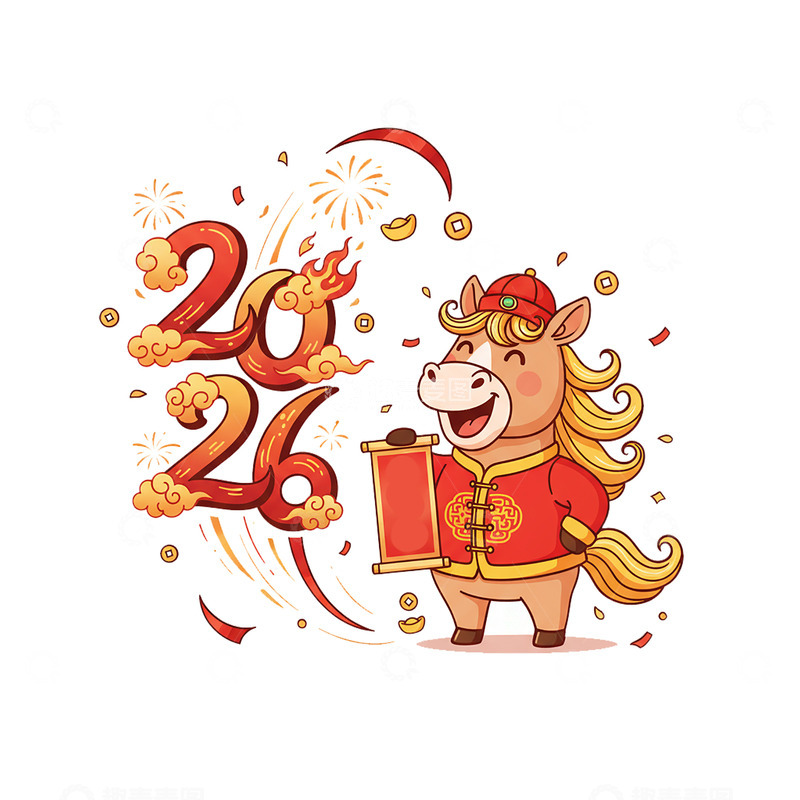 高清大图下载【趣麦麦图】2026新年艺术字16