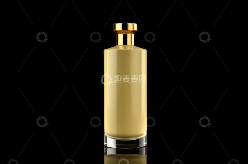 高清大图下载【趣麦麦图】透明玻璃罐配金色盖子静物