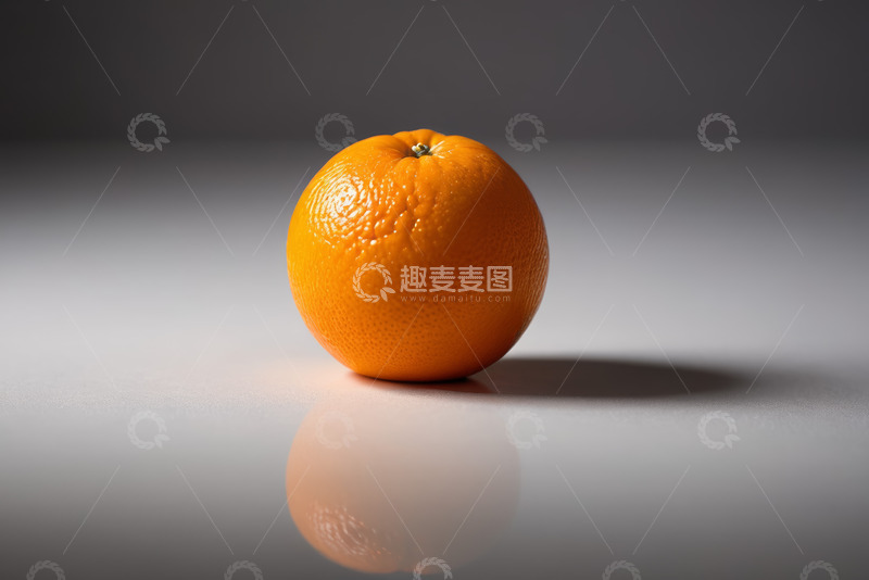 高清大图下载【趣麦麦图】单个橙子静物特写