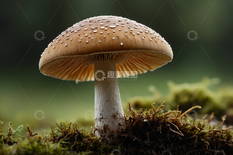 高清大图下载【趣麦麦图】森林中蘑菇特写