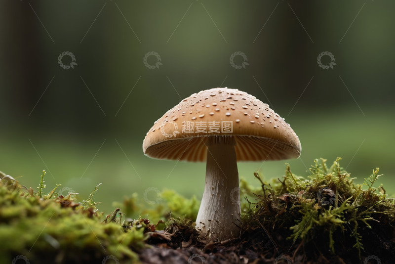高清大图下载【趣麦麦图】森林中的蘑菇特写