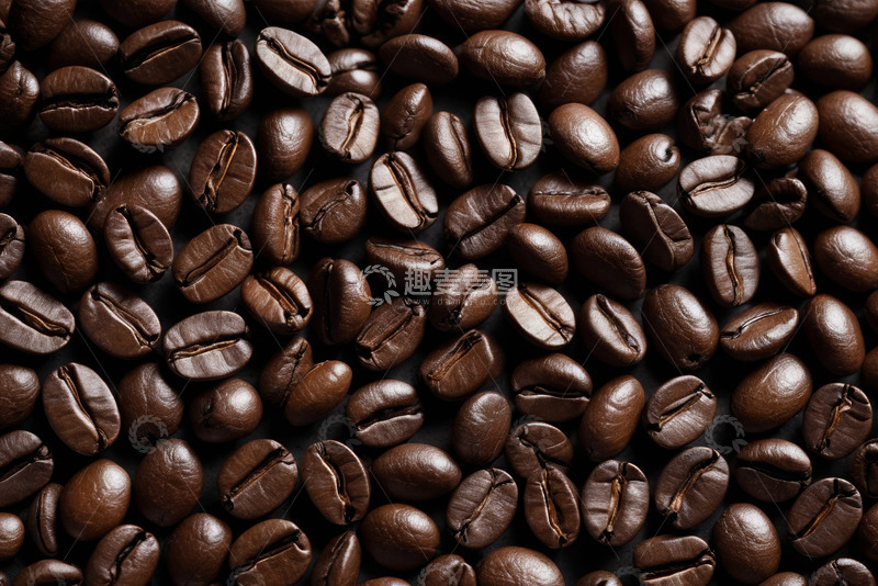 高清大图下载【趣麦麦图】咖啡豆微距特写