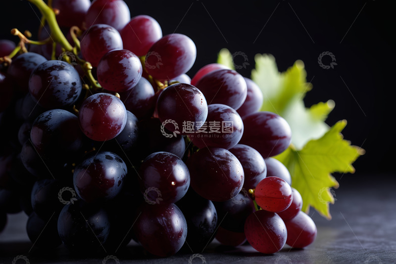 高清大图下载【趣麦麦图】紫葡萄特写