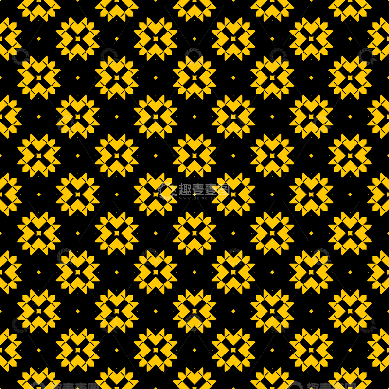 源文件下载【趣麦麦图】黄黑几何花纹背景图621