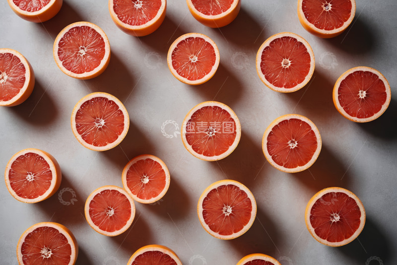 高清大图下载【趣麦麦图】切片葡萄柚特写