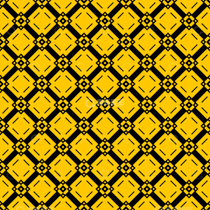 源文件下载【趣麦麦图】黄黑几何花纹背景图644