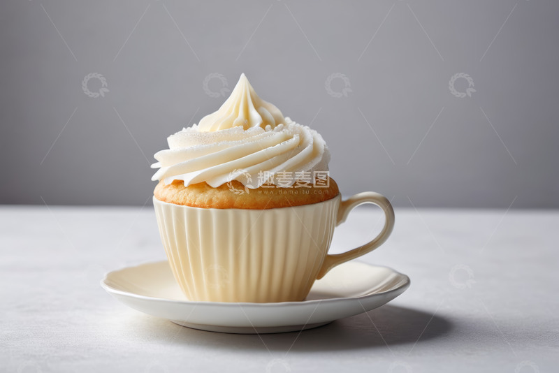 高清大图下载【趣麦麦图】杯中纸杯蛋糕配奶油