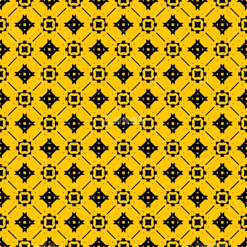 源文件下载【趣麦麦图】黄黑几何花纹背景图631