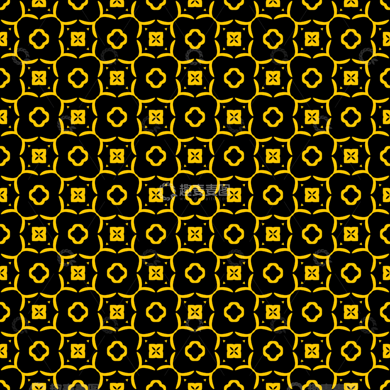源文件下载【趣麦麦图】黄黑几何花纹背景图648