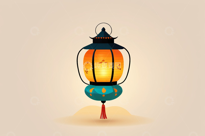 高清大图下载【趣麦麦图】中式传统灯笼插画