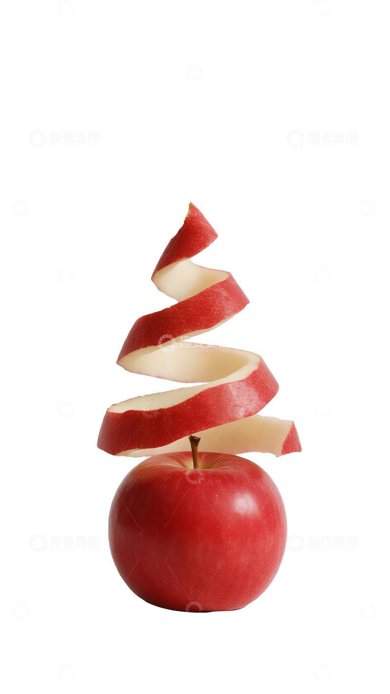 源文件下载【趣麦麦图】苹果皮组成圣诞树8