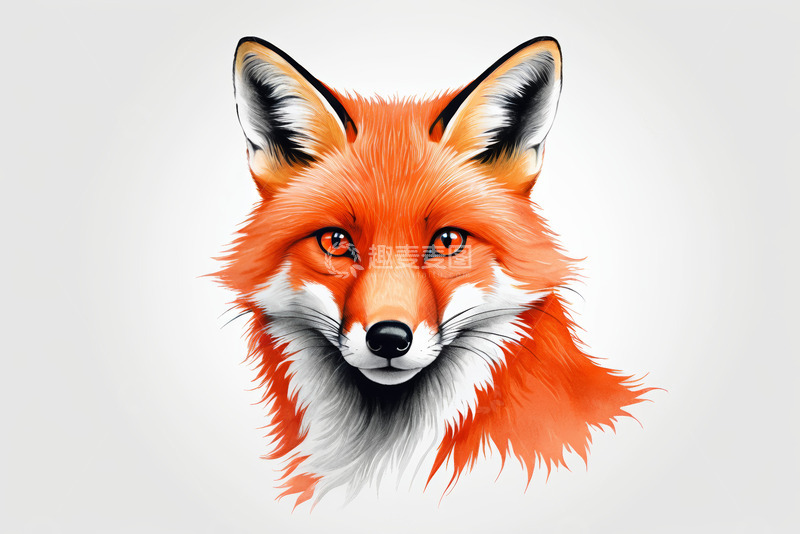 高清大图下载【趣麦麦图】红狐狸头部特写