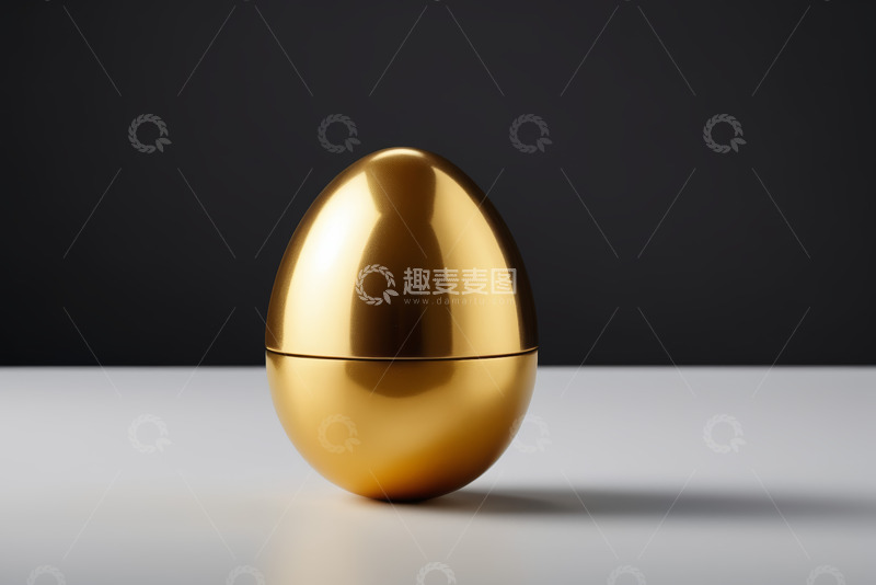 高清大图下载【趣麦麦图】金色蛋形物品特写