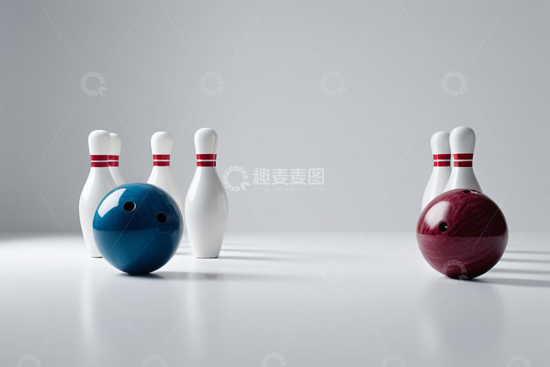 高清大图下载【趣麦麦图】保龄球与球瓶静物素材