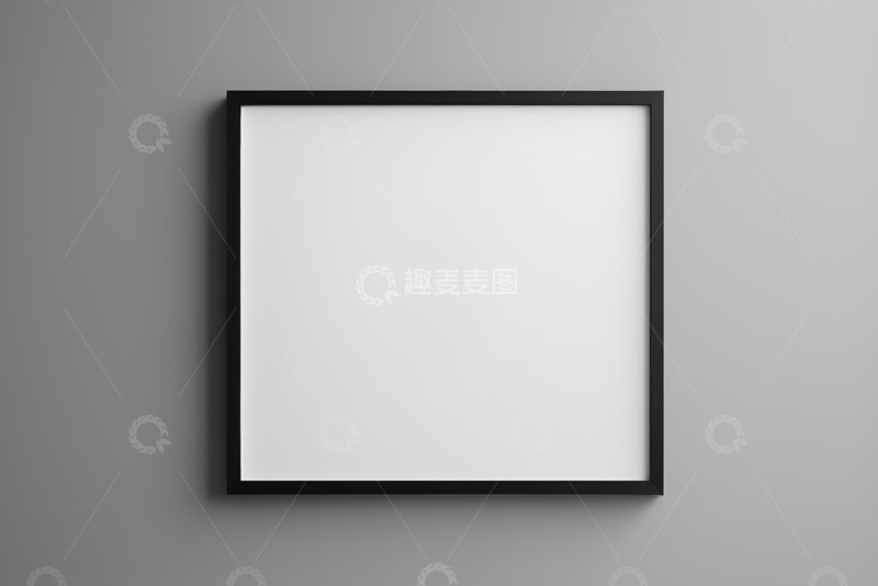 高清大图下载【趣麦麦图】灰色背景上的黑色相框