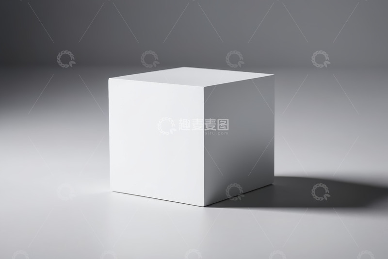 高清大图下载【趣麦麦图】白色立方体静物素材