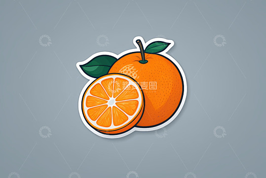 卡通风格橙子插画素材