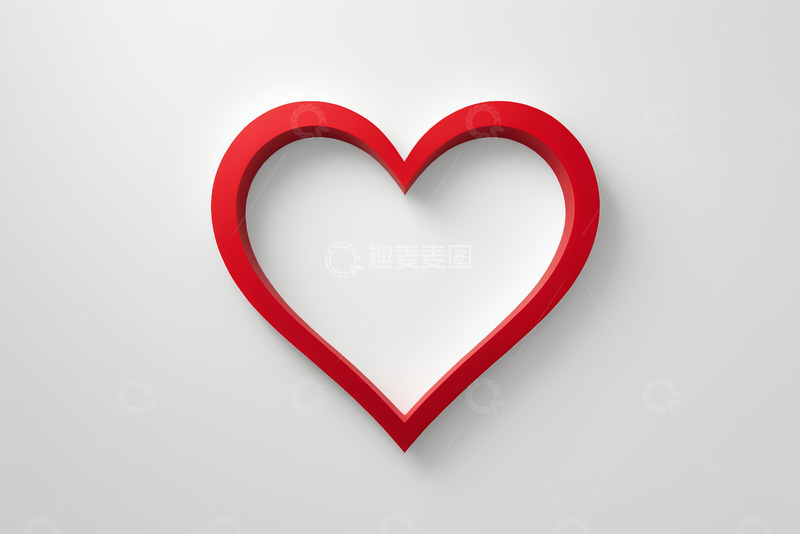高清大图下载【趣麦麦图】红色心形图案背景素材