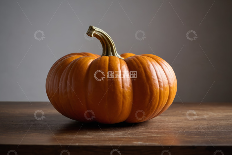 高清大图下载【趣麦麦图】木桌上的橙色南瓜静物