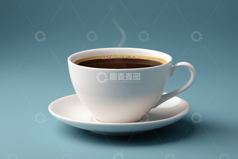 高清大图下载【趣麦麦图】白色咖啡杯与热咖啡