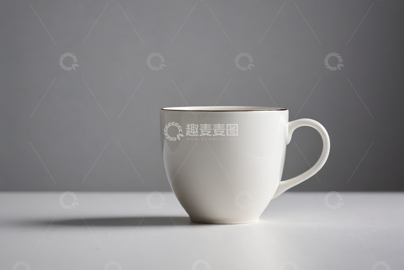 高清大图下载【趣麦麦图】白色马克杯静物特写