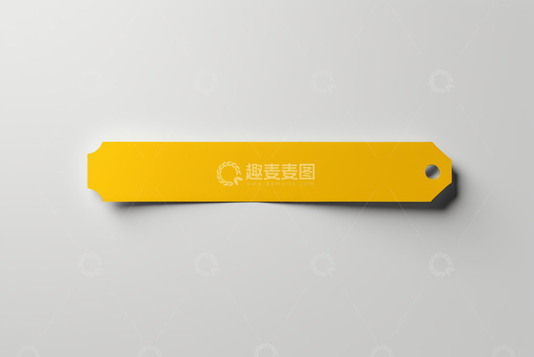黄色长条标签设计素材