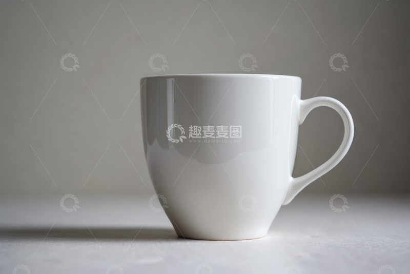 高清大图下载【趣麦麦图】白色陶瓷杯特写