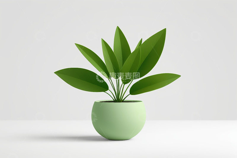 高清大图下载【趣麦麦图】绿色盆栽植物特写