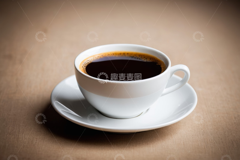 高清大图下载【趣麦麦图】木桌上的白色咖啡杯