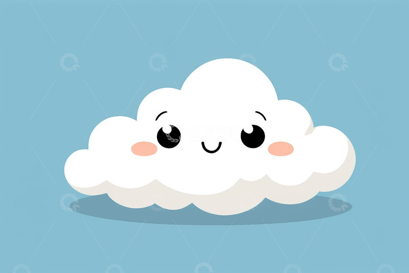 高清大图下载【趣麦麦图】卡通白云形象插画