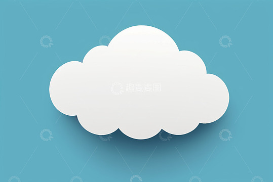 蓝色背景上的白色云朵图标