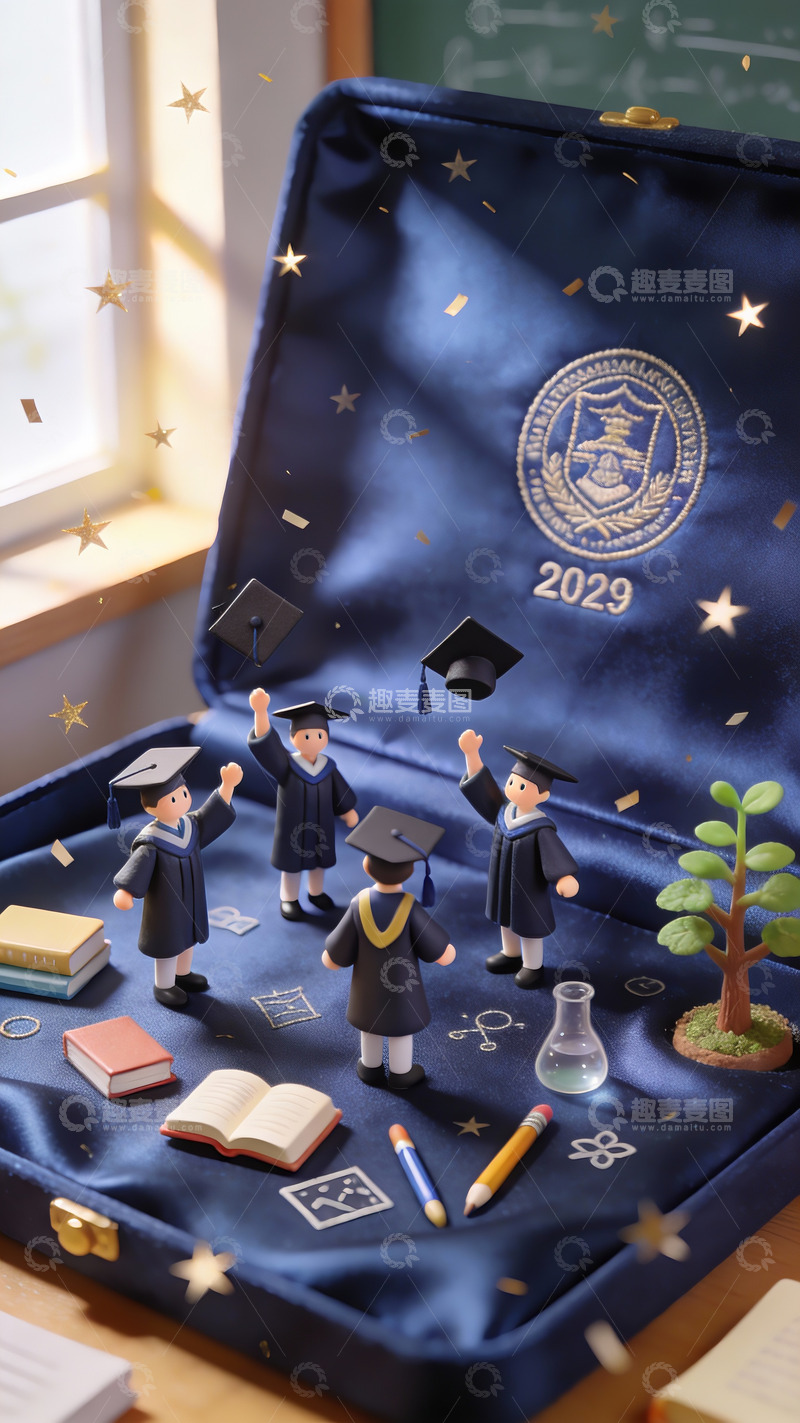 高清大图下载【趣麦麦图】深蓝匣中定格毕业欢腾时
