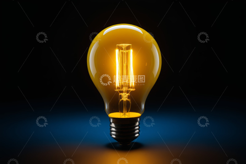 高清大图下载【趣麦麦图】发光灯泡特写素材