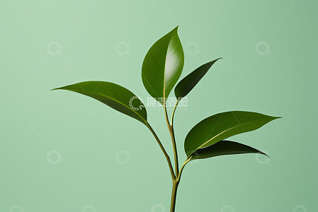 绿色植物枝叶特写素材