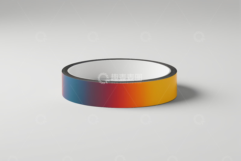 高清大图下载【趣麦麦图】彩色渐变环形胶带素材