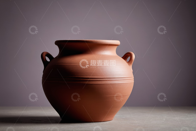 高清大图下载【趣麦麦图】手工陶罐特写