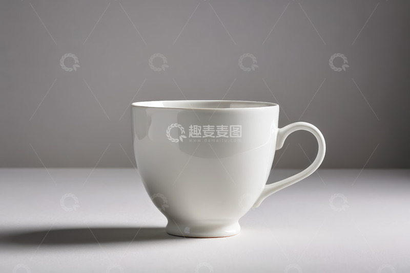 高清大图下载【趣麦麦图】白色陶瓷杯特写