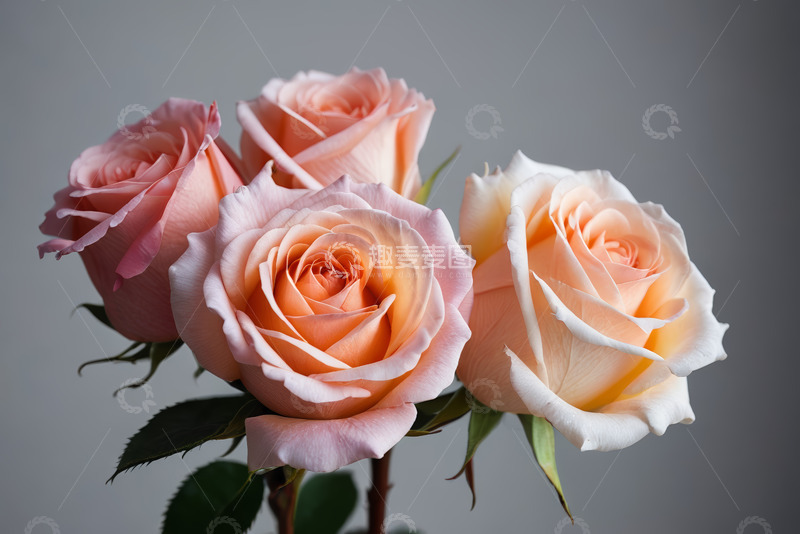 高清大图下载【趣麦麦图】粉色玫瑰花特写