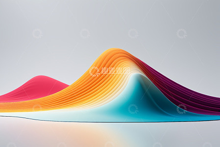 彩色渐变波浪抽象设计素材