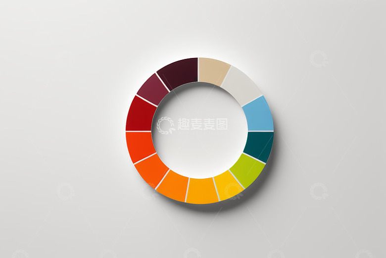 彩色圆形色轮设计素材