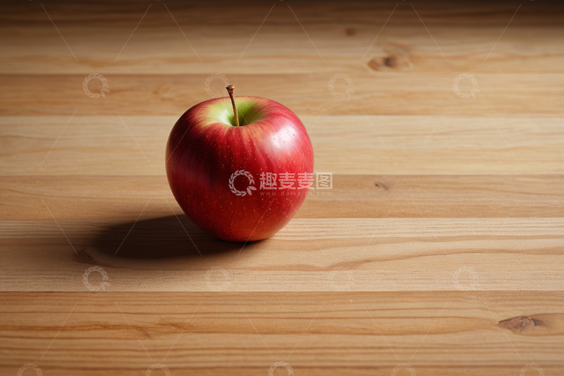 高清大图下载【趣麦麦图】木桌上的红苹果静物