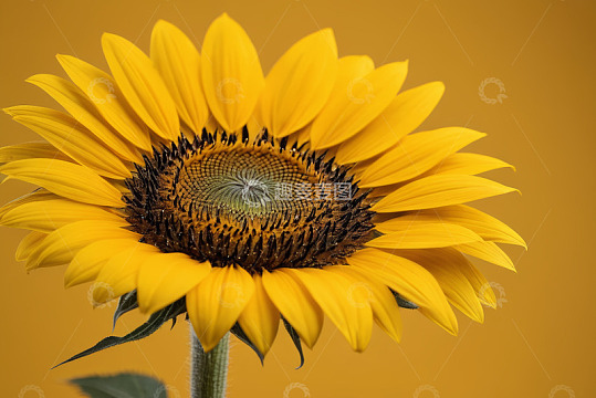 特写黄色向日葵花卉