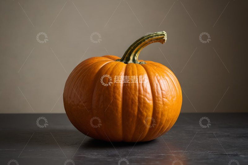 高清大图下载【趣麦麦图】单个南瓜静物特写