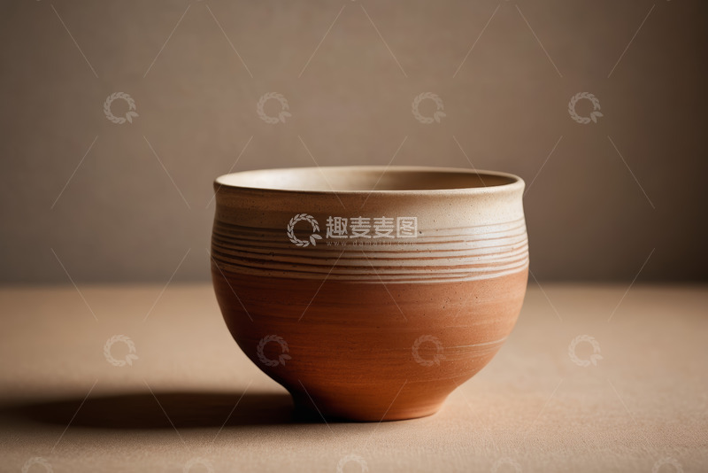高清大图下载【趣麦麦图】手工陶瓷碗特写素材