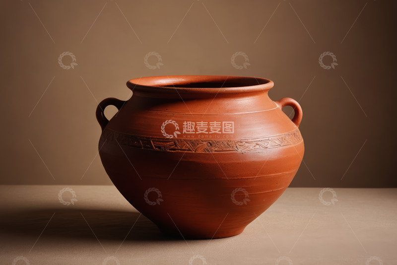 高清大图下载【趣麦麦图】双把手陶罐特写素材