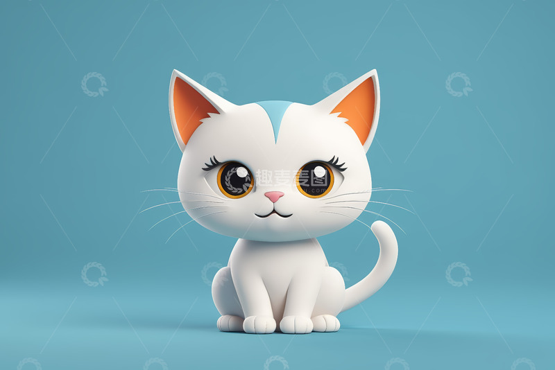 高清大图下载【趣麦麦图】可爱卡通小猫形象素材